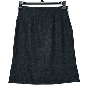 Uniqlo Sz 6 NWT Classic Gray Wool Flannel High Waist Pencil Skirt Old Money